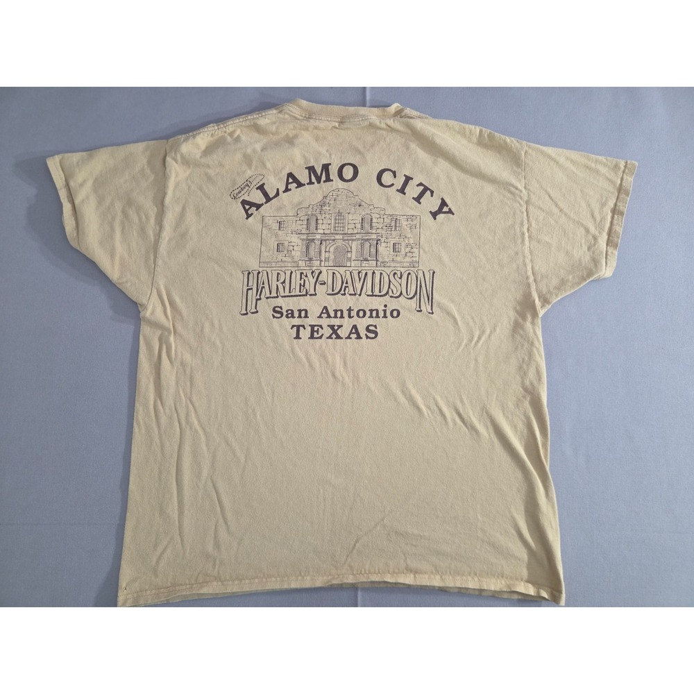 Harley Davidson Shirt Mens Extra Large Brown San Antonio Texas Alamo City Event